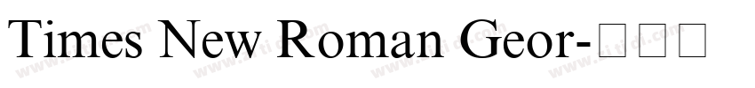 Times New Roman Geor字体转换
